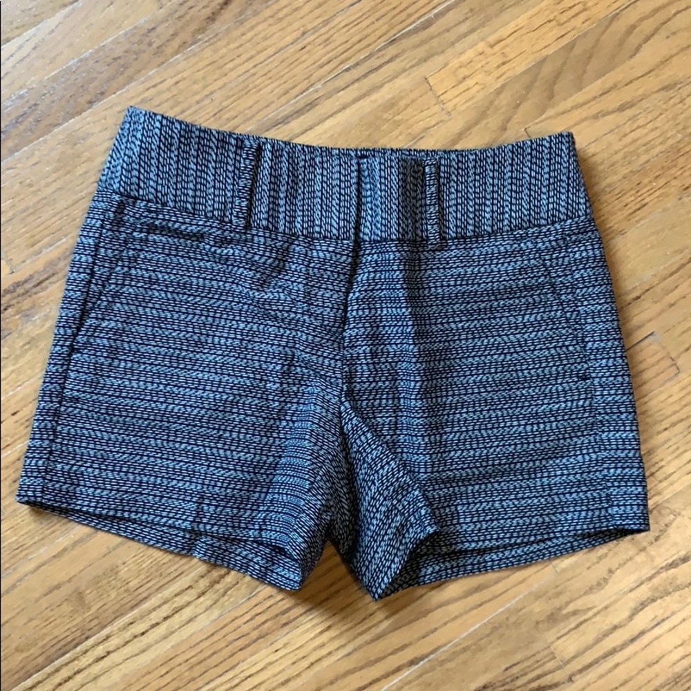 Ann Taylor LOFT Black & White Printed Shorts